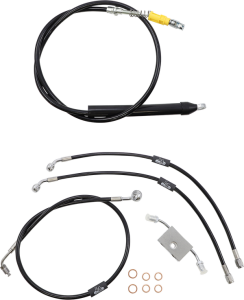 Standard Black Vinyl Braided Handlebar Cable/brake Line Kit Black