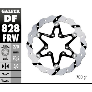 Disc frana fata TM EN/MX 125-530 Galfer Floating Grooved