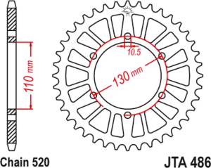 JT SPROCKETS Self-cleaning, Lightweight Rear Sprocket Silver 