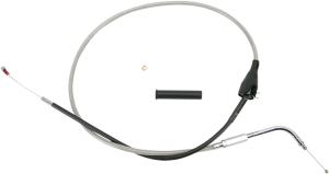 Stainless Braided Idle Cable Silver, 2, nordicamoto.ro