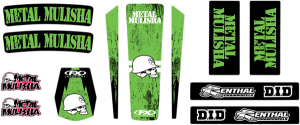 Trim Kit Graphics Black, Green, 1, nordicamoto.ro