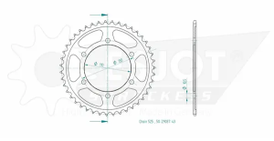 Pinion standard spate 525 negru, 2, nordicamoto.ro
