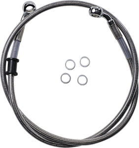 Stainless Steel Brake Line Kit Silver, Clear-coated, 1, nordicamoto.ro