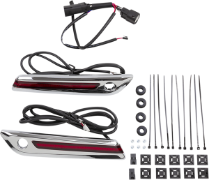 Led Saddlebag Hinge Covers Silver