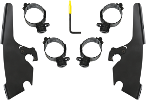 Fats/slim Windshield  Trigger-lock Complete Mount Kit Black
