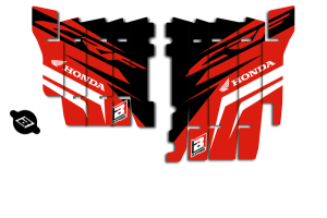 Rad Louver Decals Black, Red, White