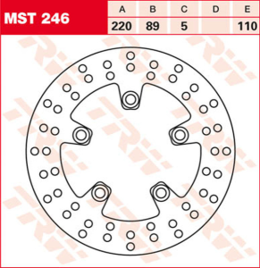 Round Fixed Brake Rotor 220-250mm Steel, 1, nordicamoto.ro