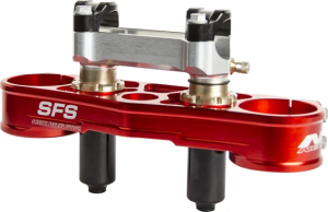 NEKEN Sfs Spring Top Clamps Red, Anodized 