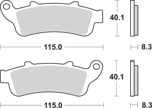 Hs Street Excel Sintered Front Brake Pads