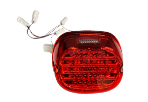 Low Profile Led Taillight With Integrated Auxiliary Turn Signals Red