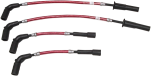 Braided Spark Plug Wire Red