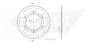 Pinion standard spate 520 negru, 2, nordicamoto.ro