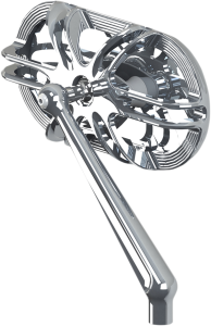 Caged Series Mirror Chrome, Anodized Black, 2, nordicamoto.ro