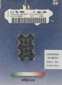 Scooter Roller Weight Kit Black, Brass