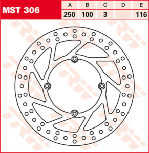 Disc de frână fix, rotund, 250–299 mm, 2, nordicamoto.ro