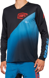 Tricou MTB 100% R-Core Black/Blue