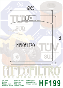 Filtru ulei POLARIS ATV 400-1000 SPORTSMAN Hiflofiltro HF199