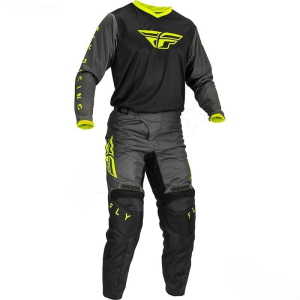 Combo Echipament Mx/Enduro Fly F-16 Negru/Gri/Fluo Galben