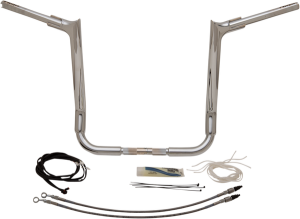 1-1/2(r) Ez Install Pointed Top Handlebar Kit Silver, 2, nordicamoto.ro