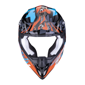 Casca cross-enduro SCORPION EXO VX-16 EVO AIR ROK Negru/Portocaliu