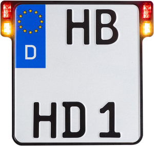 All-in-one 2.0 License Plate Holder W/ Led Plate Lights, Brake And Rear Lights Anodized Black