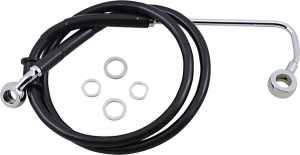 Extended Length Stainless Steel Brake Line Black, Vinyl Coated
