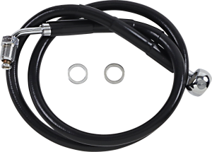 Extended Length Stainless Steel Brake Line Black, Vinyl Coated