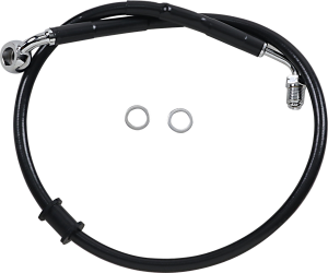 Extended Length Stainless Steel Brake Line Black, Vinyl Coated Oversize [+51 mm (2'')], 1, nordicamoto.ro