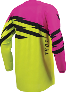 Tricou Shockie pentru tineri, model Launchmode, roz-galben, 5, nordicamoto.ro