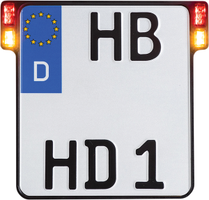License Plate Holder 3-in-1 For Eu Countries Red