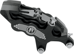 Six-piston Differential-bore Front Caliper Black, Anodized