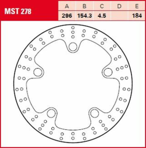Round Fixed Brake Rotor 250-299mm