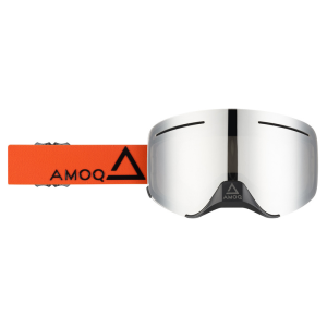 Ochelari Snowmobil AMOQ Vision Vent+ cu lentila magnetica Orange-Black - Silver Mirror
