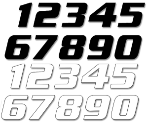 One Series Numbers White, 1, nordicamoto.ro