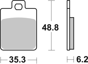 Ms Scooter Maxi Sintered Brake Pads, 2, nordicamoto.ro