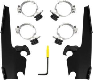 Fats/slim Windshield  Trigger-lock Complete Mount Kit Black, 2, nordicamoto.ro