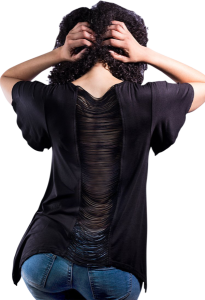 Women's Hell On Heels Split Back T-shirt Black S, 4, nordicamoto.ro