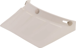 3-snap Vintage Mx Snap On 4-vents Visor Peak Gloss White White ONE SIZE, 1, nordicamoto.ro