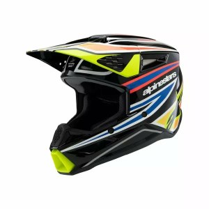 Casca Copii Alpinestars S-M3 Wurx Black/Blue/Yellow