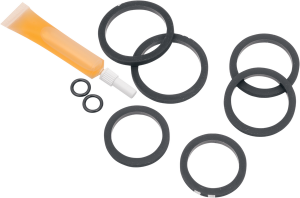 Six-piston Differential-bore Front Caliper Rebuild Kit Black