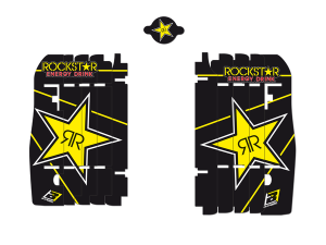 Rockstar Rad Louver Decals Black, Yellow
