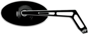 Billet Aluminum Mirrors With Clear Glass Black, 1, nordicamoto.ro