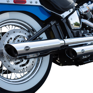 Slash-cut Slip-on Mufflers Chrome