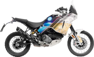 Tobă de eșapament LeoVince LV One Evo Black Edition Slip-On pentru Ducati DesertX, 2, nordicamoto.ro