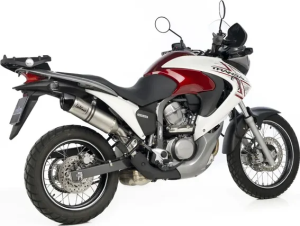 Tobă de eșapament LeoVince LV One Evo Slip-On pentru Honda – Oțel inoxidabil, Titanium Look, 2, nordicamoto.ro