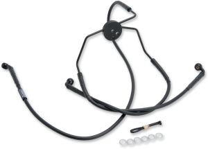 Cycleflex Extended Length Front Brake Line Kit Black