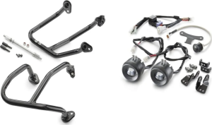 Crash bar supplementary headlight kit