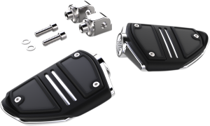 Twin Rail Footrests Black