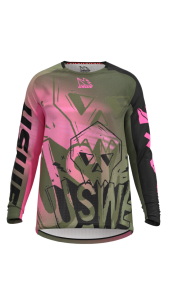 Tricou moto off-road USWE Kalk Cartoon – Pink, nordicamoto.ro