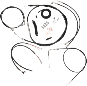 Complete Black Vinyl Braided Handlebar Cable/brake Line Kit Black, 1, nordicamoto.ro